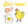 Poussin drôle s'inquiète de l'oeuf