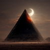 Egyptian Pyramid with Eclipse