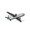 Retro-Flugzeugflugzeug Pilot Berufspiloten