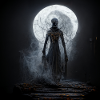 Halloween scary Witch full Moon