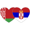 Biélorussie Serbie Drapeau Cœur