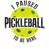 Pickleball I Paused Pickleball To