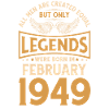 Birthday Legendary February 1949