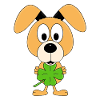 HUND - KLEEBLATT - GLÜCK - GLÜCKSBRINGER - TIER