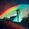 Rainbow watterfall