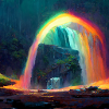 Rainbow watterfall