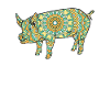 Mandala Pig Geometry Pattern