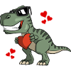Mignon T-Rex - Dinosaure amoureux