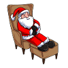Santa Claus asleep