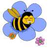 Fat funny bee