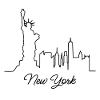 Skyline New York con scritta