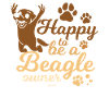 happy dog owner Beagle