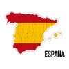 Spain, flag, outline, souvenir