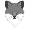 Fuchs Waldtier Design mit Tierkopf