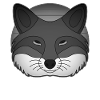 Fuchs Waldtier Design mit Tierkopf