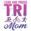 Triathlète Tri Mom bruyante et fière