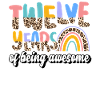 Twelve Years Of Being Awesome Animal Skin Pattern