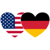 USA Germany Flag Heart