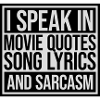 speak lyrics and sarcasm