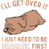 Tired Lazy Bulldog Funny Saying