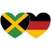 Jamaica Germany Flag Heart