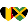 Belgique Jamaïque Flag Heart