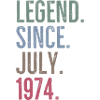 Legend Since July 1974