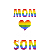 Stolt MAMMA till en fantastisk gay son söta Pride-mönster