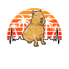 Capybara Heartbeat Rétro Capybara