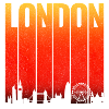 LONDON Skyline Gradient Bars