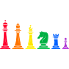 checkmate lgbt rainbow chess piece