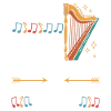Harfe Harfenspieler