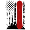 Snowboard American Flag