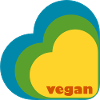 Buntes veganes Herz