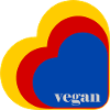 Retro vegan heart