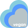 Blue vegan heart