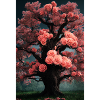 Tree with rose leaves