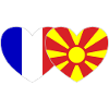 France Macedonia Flag Heart