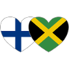 Finland Jamaica Flag Heart