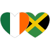 Ireland Jamaica Flag Heart