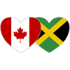 Canada Jamaica Flag Heart