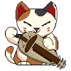 Cat playing Hurdy Gurdy