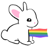 Rabbit symbol LGBT flag