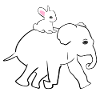 Animal Lapin Bébé Éléphant Symbole