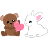 animals bear rabbit baby