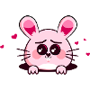 Cute pink hamster