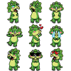 Triceratops Kawaii Dinosaur Emoticon Funny