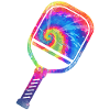 Pickleball Paddle Tie Dye Retro