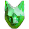Chat Cristal Vert