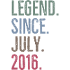 Legend Since July 2016